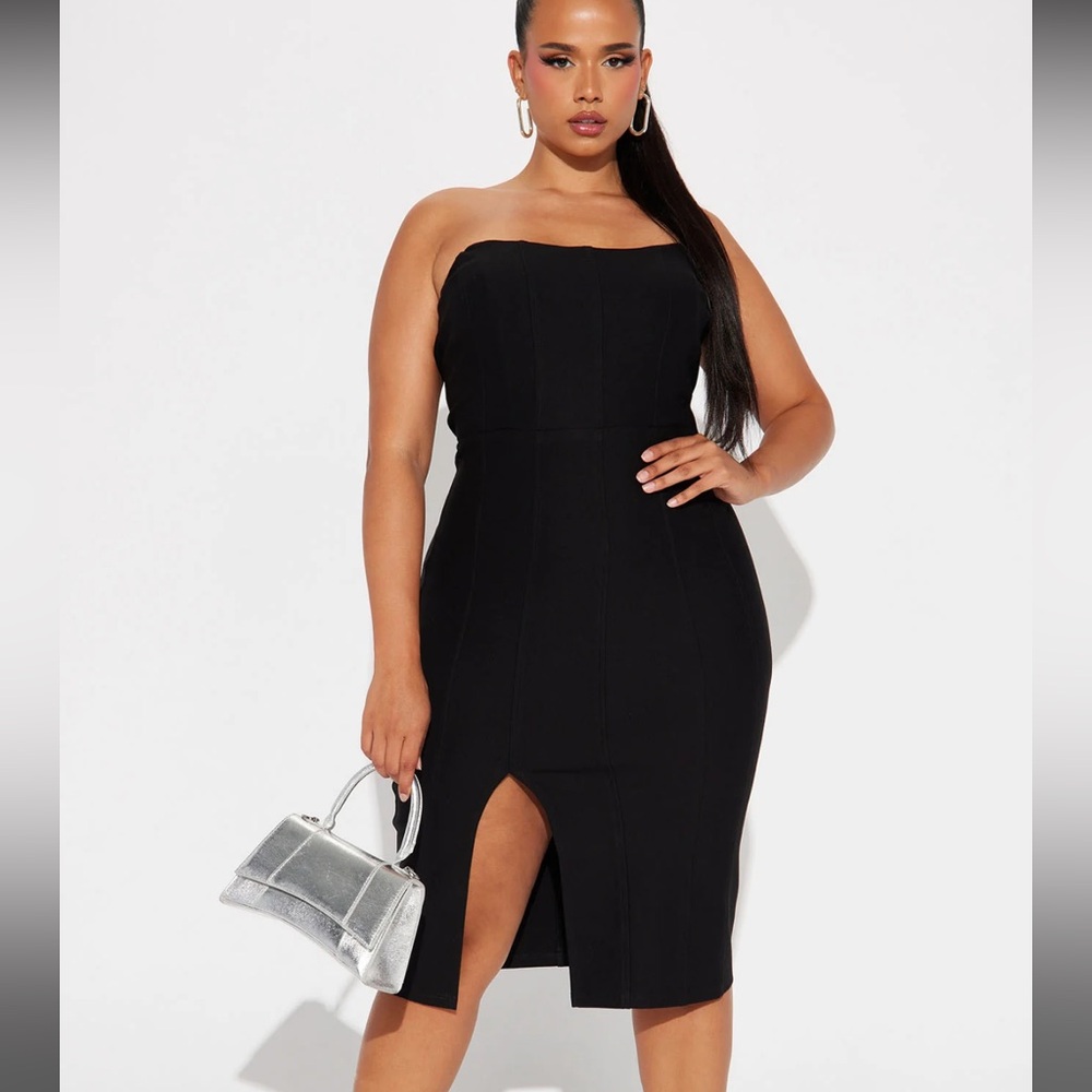 NWT! Fashion Nova | Mykonos Corset Midi Dress - Black | 2X